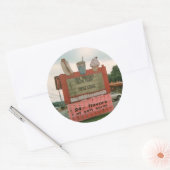 ピンクアイスクリームスタンドシール ラウンドシール (封筒)