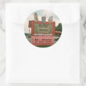 ピンクアイスクリームスタンドシール ラウンドシール (バッグ)