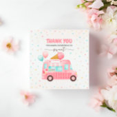 ピンクアイスクリームトラックはこちらスクープ誕生日 フェイバータグ