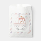 ピンクアイスクリームトラック誕生日パーティーの装飾 フェイバーバッグ (正面)