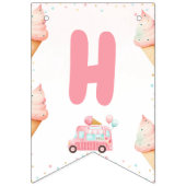 ピンクアイスクリームトラック誕生日 バンティングフラッグ (第2の旗)