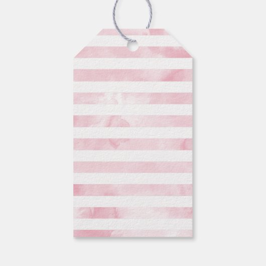 ピンクアイスクリームベビーシャワーギフトラベル ギフトタグ (裏面)