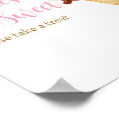 ピンクアイスクリームベビーシャワーベビーは甘い ポスター (角)