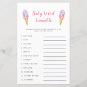 ピンクアイスクリームベビーワードスクランブルゲーム (正面)