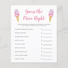 ピンクアイスクリーム価格を推測する右ゲーム