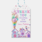 ピンクアイスクリーム誕生日サンキューギフトラベル ギフトタグ (正面)