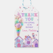 ピンクアイスクリーム誕生日サンキューギフトラベル ギフトタグ (裏面)