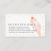 ピンクアイスクリーム金ゴールド赤ちゃんシャワー予約リクエスト エンクロージャーカード (正面)