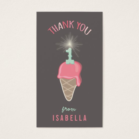 ピンクアイスクリーム1st誕生日サンスクリームサンキューDIYプレゼントラベル (正面)