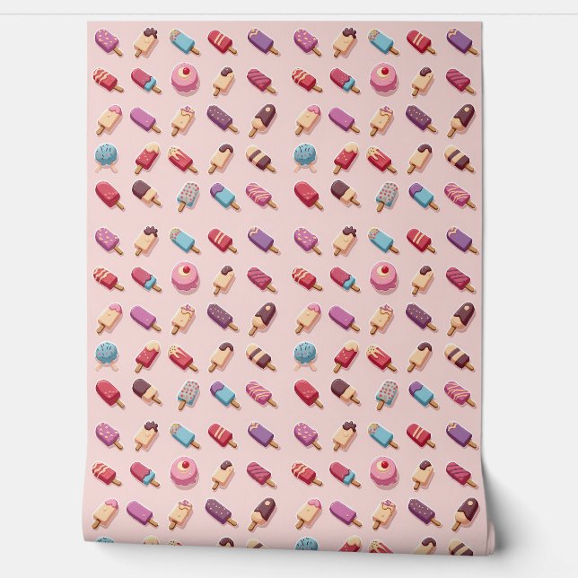 ピンクアイスクリームIVのポプシクルパレード 壁紙 (ほどく)