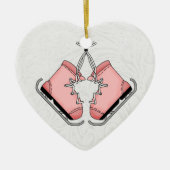 ピンクアイススケートがあなたの姿スケーターのために~ セラミックオーナメント (正面)