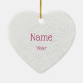 ピンクアイススケートがあなたの姿スケーターのために~ セラミックオーナメント (裏面)