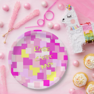 ピンクアイズミーディナープレート ペーパープレート