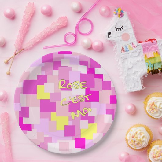 ピンクアイズミーディナープレート ペーパープレート (パーティー)