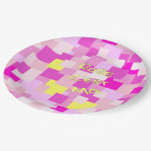 ピンクアイズミーディナープレート ペーパープレート (アングル)