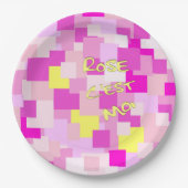 ピンクアイズミーディナープレート ペーパープレート (正面)