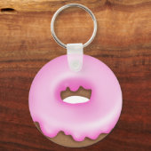 ピンクアイドナッツベーカリーのキーチェーン キーホルダー (正面)