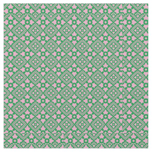 ピンクアイビーパターン ファブリック (クローズアップ)