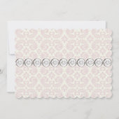 ピンクアイボリーダマスククロスベビーガール《キリスト教》洗礼式や命名式 招待状 (裏面)