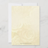 ピンクアイボリーバラヴィンテージブライダルティーパーティー 招待状 (裏面)