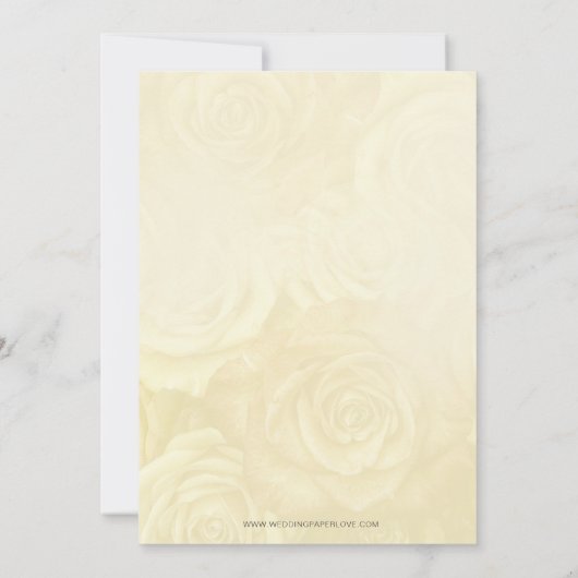 ピンクアイボリーバラヴィンテージブライダルティーパーティー 招待状 (裏面)