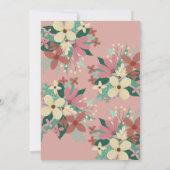 ピンクアイボリーフローラグリーンリーブーケ卒業 招待状 (裏面)