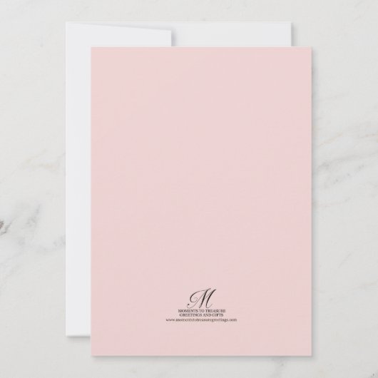 ピンクアイボリー フローラル 10周年 結婚記念日 招待状 (裏面)