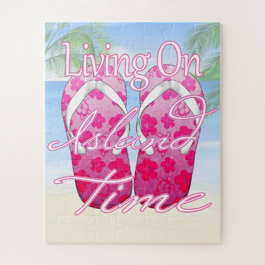 ピンクアイランドタイムビーチ ジグソーパズル (縦)