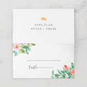 ピンクアイランドボタニカル結婚ズ プレイスカード (外部開封)