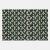 ピンクアイリスエナジー抽象芸術フローラアート ラッピングペーパーシート (正面)