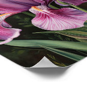 ピンクアイリスフラワーアートプリントポスター ポスター (角)