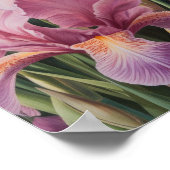 ピンクアイリスフラワーアートプリントポスター ポスター (角)