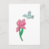ピンクアイリス ポストカード (正面)
