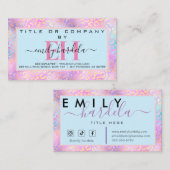 ピンクアイレディジェスヒョウプロフェッショナル 名刺 (正面/裏面)