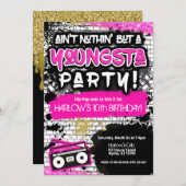 ピンクアインノーシンではなくヤングスタパーティーヒップホップ 招待状 (正面/裏面)