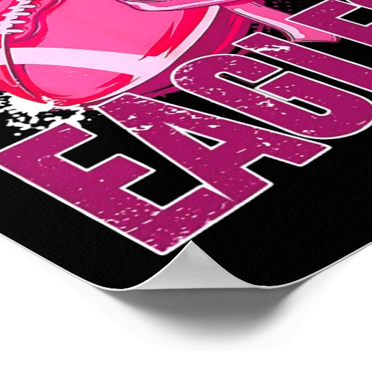 ピンクアウトサッカー手具乳がん ポスター (角)