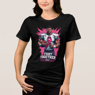 ピンクアウトタックル乳がん啓発フットボール トライブレンドTシャツ