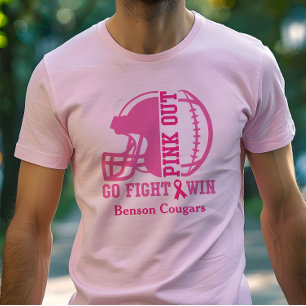 ピンクアウト乳がん認識度サッカー Tシャツ