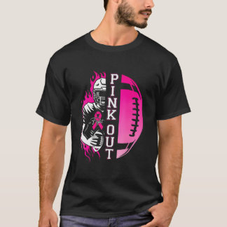 ピンクアウト フットボールチーム 乳がん啓発 Tシャツ