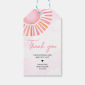 ピンクアオブサンシャインメッセージカード ギフトタグ (正面)