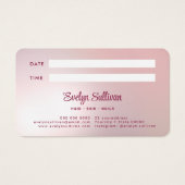 ピンクアガテフェイクフォイルアポイントメントカード (裏面)