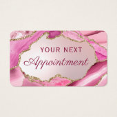 ピンクアガテフェイクフォイルアポイントメントカード (正面)