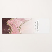 ピンクアガテマーブルグリッターエクササイズマット ヨガマット (裏面(横))