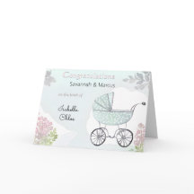 ピンクアクアかわいらし誕生おめでとう新生児