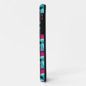 ピンクアクアふくらみパターンiPhone 5 カバー (裏面/左)