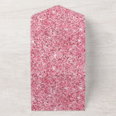 ピンクアクアガーリーシャンパーニュ金ゴールドバラ オールインワン招待状 (外側)