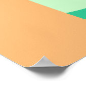 ピンクアクアコケシ日本の人形 ポスター (角)