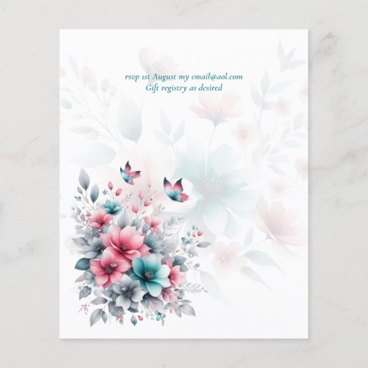 ピンクアクアシルバーフローラボホ春サマー結婚ズ