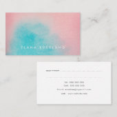 ピンクアクアスカイ水彩洗い女性器 予約カード (正面/裏面)