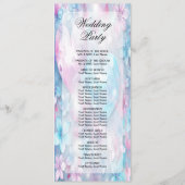 ピンクアクアハートとフラワーズ結婚式 プログラム (裏面)